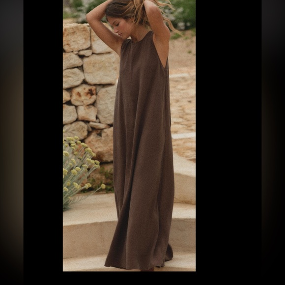 Zara Dresses & Skirts - Zara Brown Maxi Dress